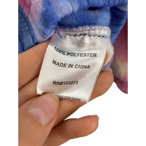 Stella Tweed Girls Small Tie Dye Zip Up Jacket Pink Purple Blue Hoodie - Picture 5 of 7